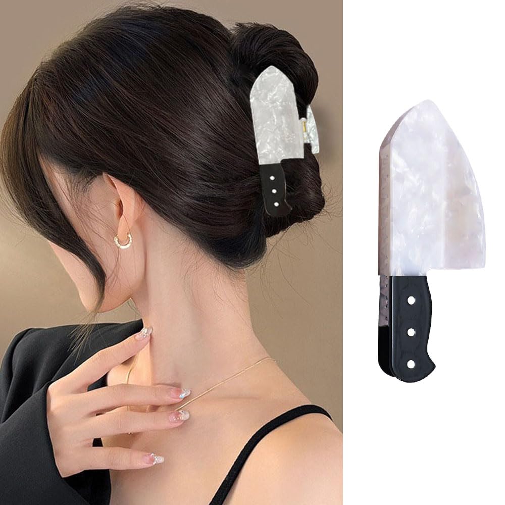 1Pcs Halloween Knife Hair Claw Clips Wacky Cute Strong Hold Hair Clips with Black White Knife Design for Halloween Hair Accessories Acrylic Non Slips Shark Jaw Clamp Clip for Women Thick/Thin Hairs 1Pcs Halloween Knife Hair Claw Clips Wacky Cute Strong Hold Hair Clips with Black White Knife Design for Halloween Hair Accessories Acrylic Non Slips Shark Jaw Clamp Clip for Women Thick/Thin Hairs