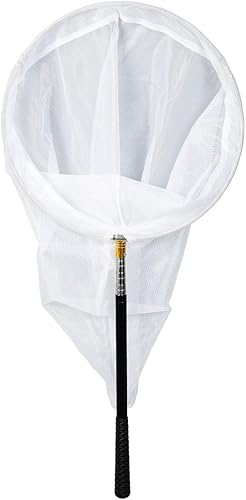 Vista 5 de RESTCLOUD Red profesional para insectos y mariposas con anillo de 14 pulgadas, profundidad neta de 26 pulgadas, mango telescópico de 59 pulgadas que
