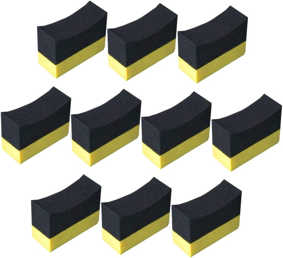 Zerodeko Car Wash Sponge Tire Dressing Pads Set 10pcs Auto Wash Mitts for Car Cleaning