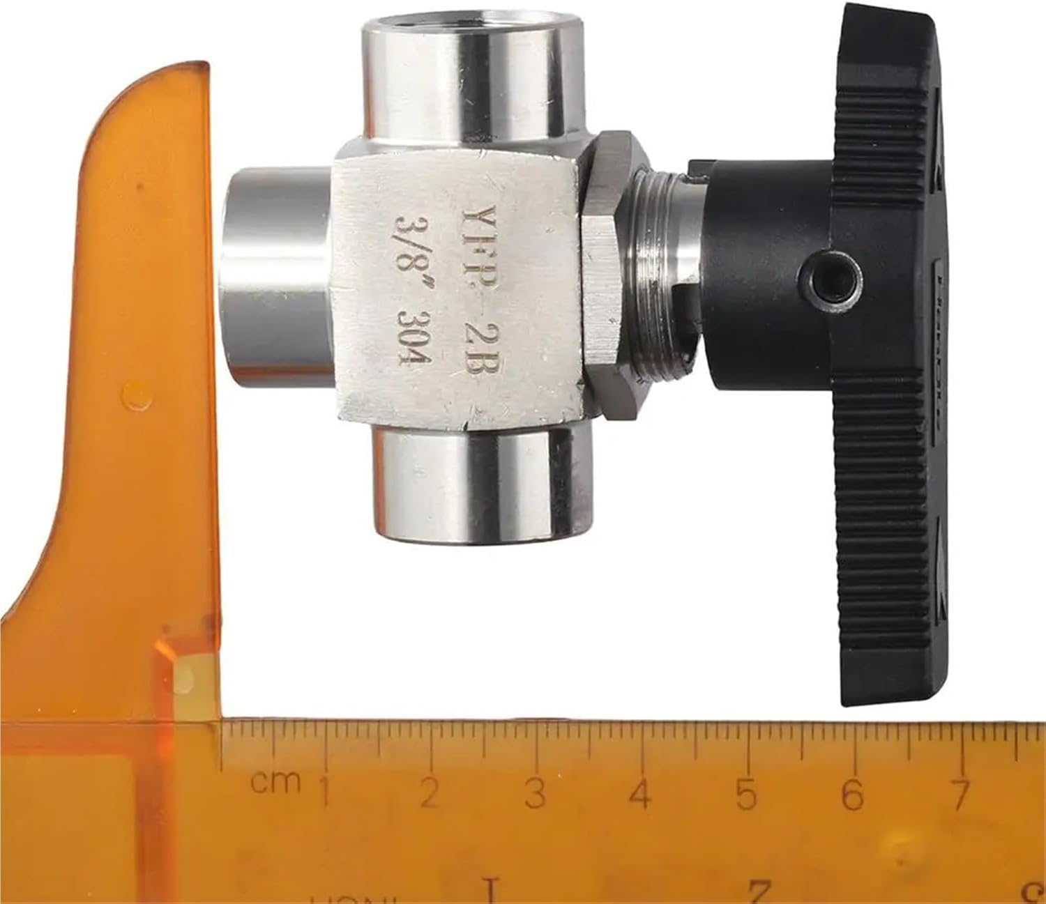 1/4“ Ball Valve Thread Spring Check Valve 3 Way 3/8“ Air Tube Hand Valve BSPP Stainless Steel Water Pipe Flow Control(BSPP3-8)