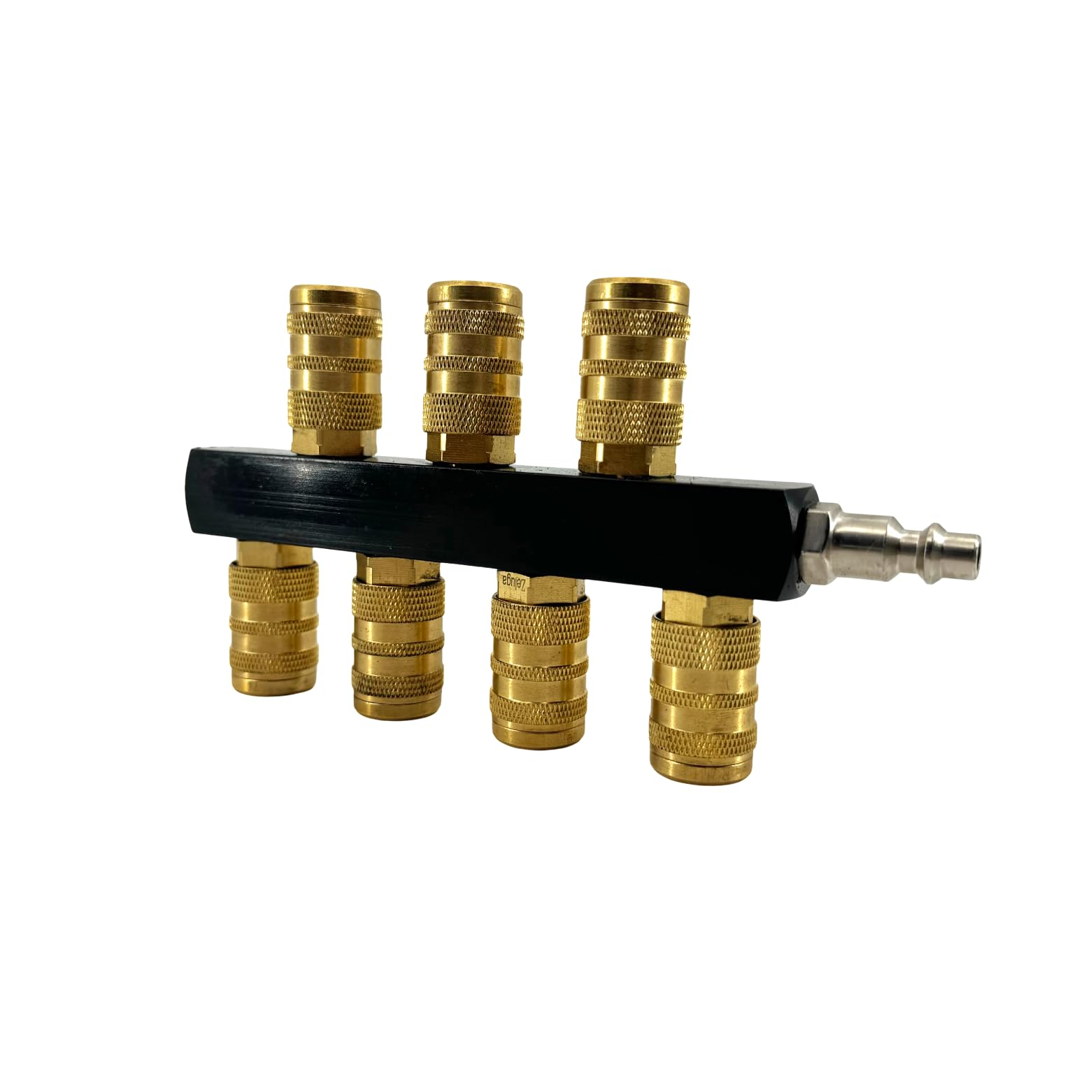 Zeluga 22-430 7-Wege-Luftverteiler im Industriestil mit Messingkupplung 7, Druckluft Zubehör