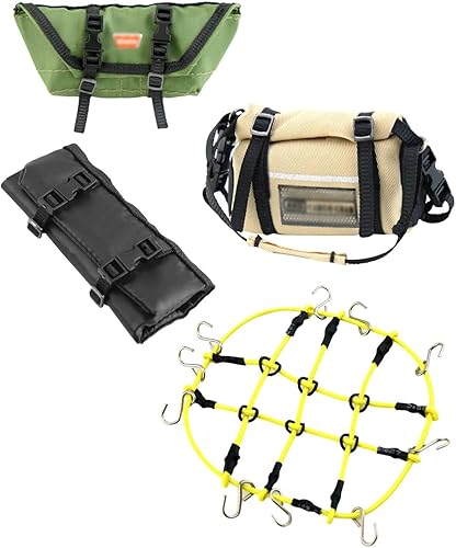 Piezas de actualización RC para 118 TRX4M 124 SCX24, decoración de automóvil sobre orugas, decoración de simulación, red de equipaje, paquete