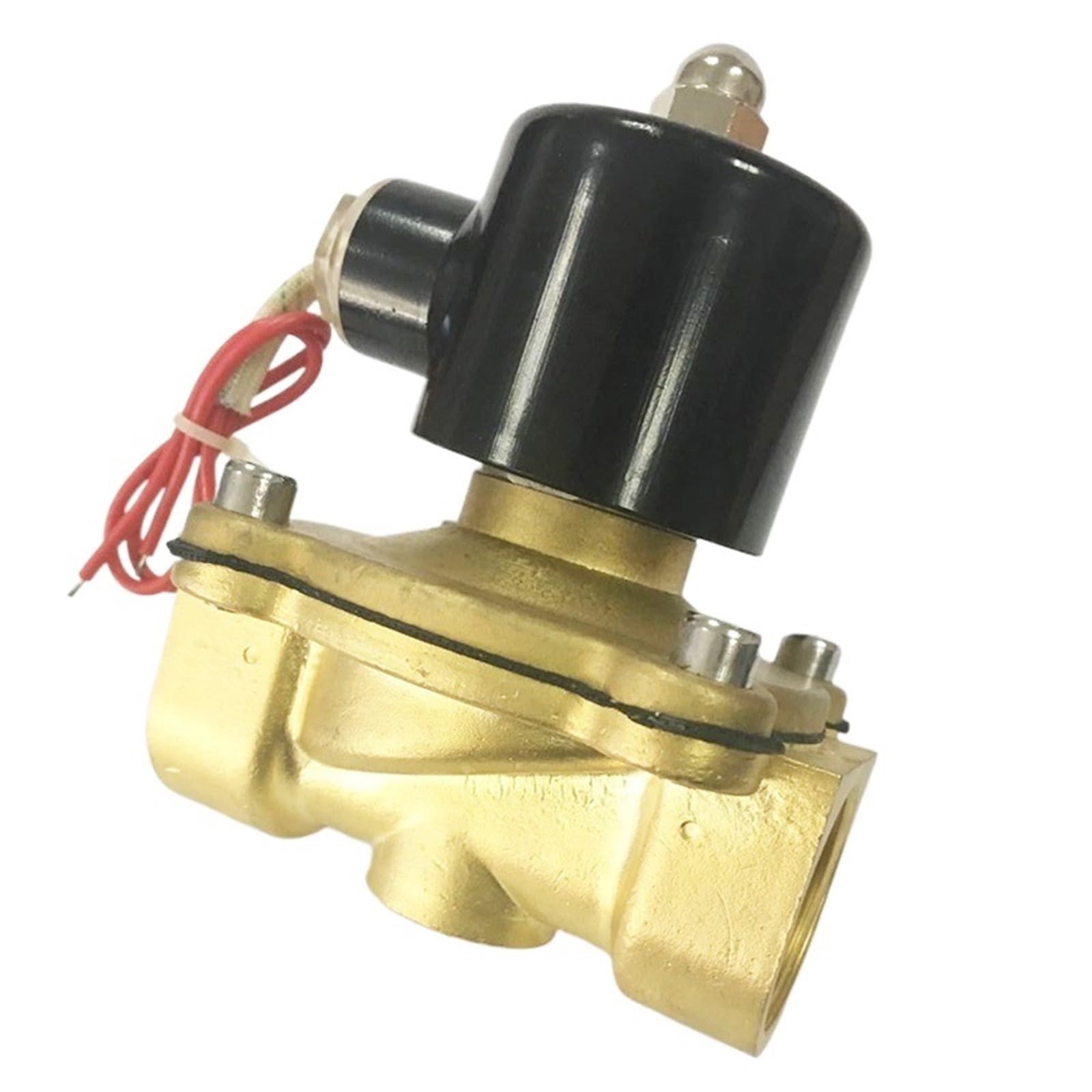 2 Way Solenoid Copper Valve 3/8 1/2 inch 220V AC Normally Close(3/8",AC110V)