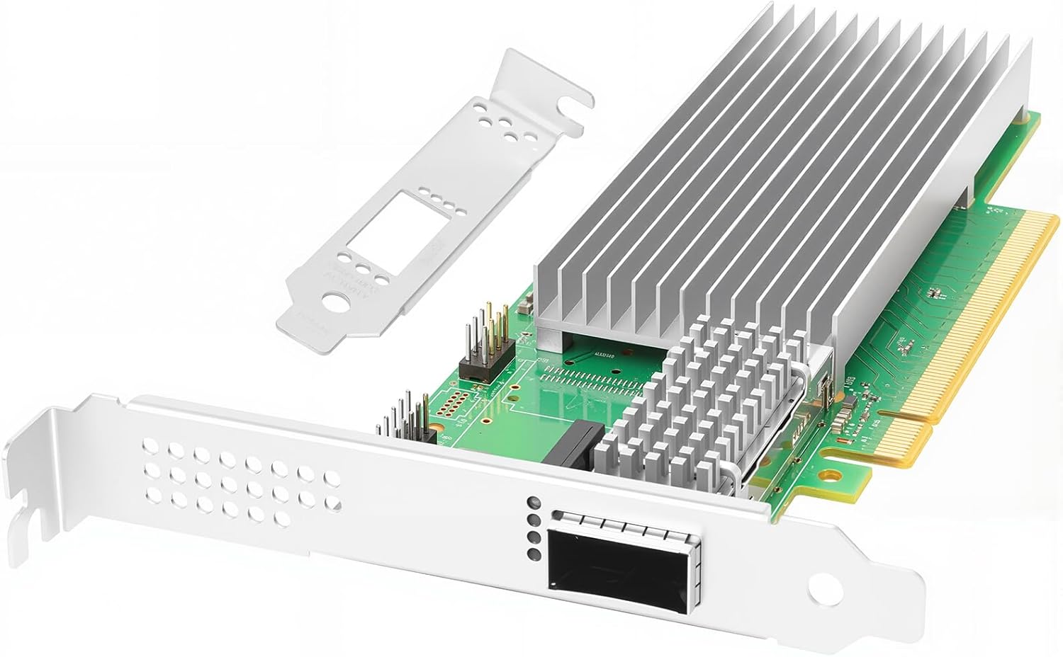 Vogzone 100Gb PCI-E NIC Network Card for Intel E810-CQDA1, 25GbE/50GbE/100GbE Single QSFP28 Port, with Intel E810 CAM1 Chip,100GbE PCI Express 4.0 X16 Ethernet Adapter Support RDMA iWARP/RoCEv2/UEFI