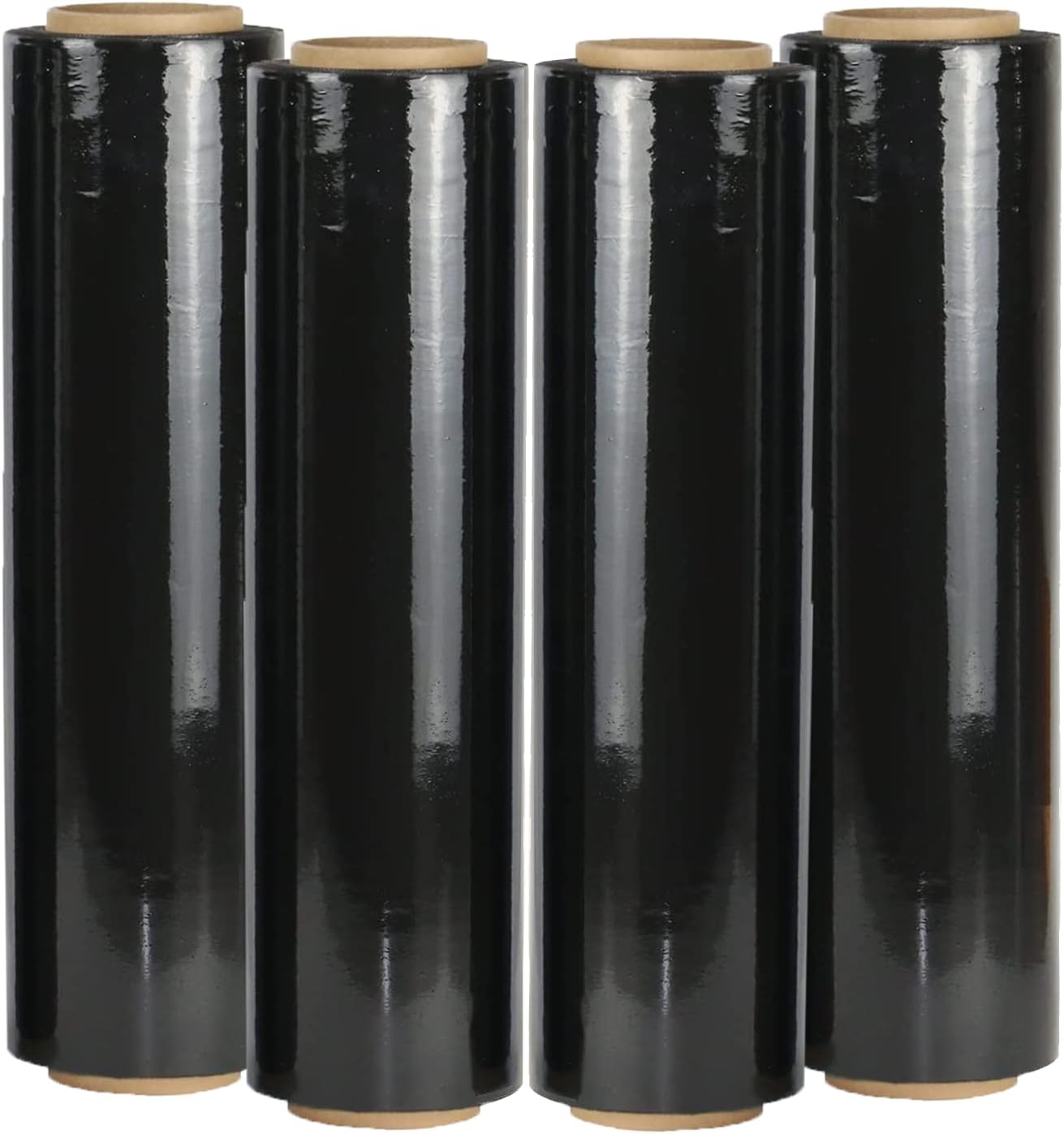 4 Roll 18" x 1500 feet Stretch Film-Wrap 80 Gauge Industrial Strength Stretch 20 Microns Durable for Moving Packing Packaging Heavy Duty Warehouse Shrink Film (Clear)