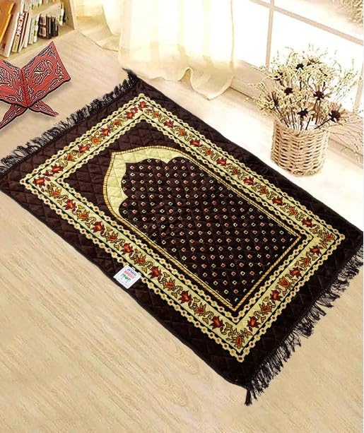 Buy LADOO Home Decor Prayer Mat for Muslims Velvet Chenille Musallah