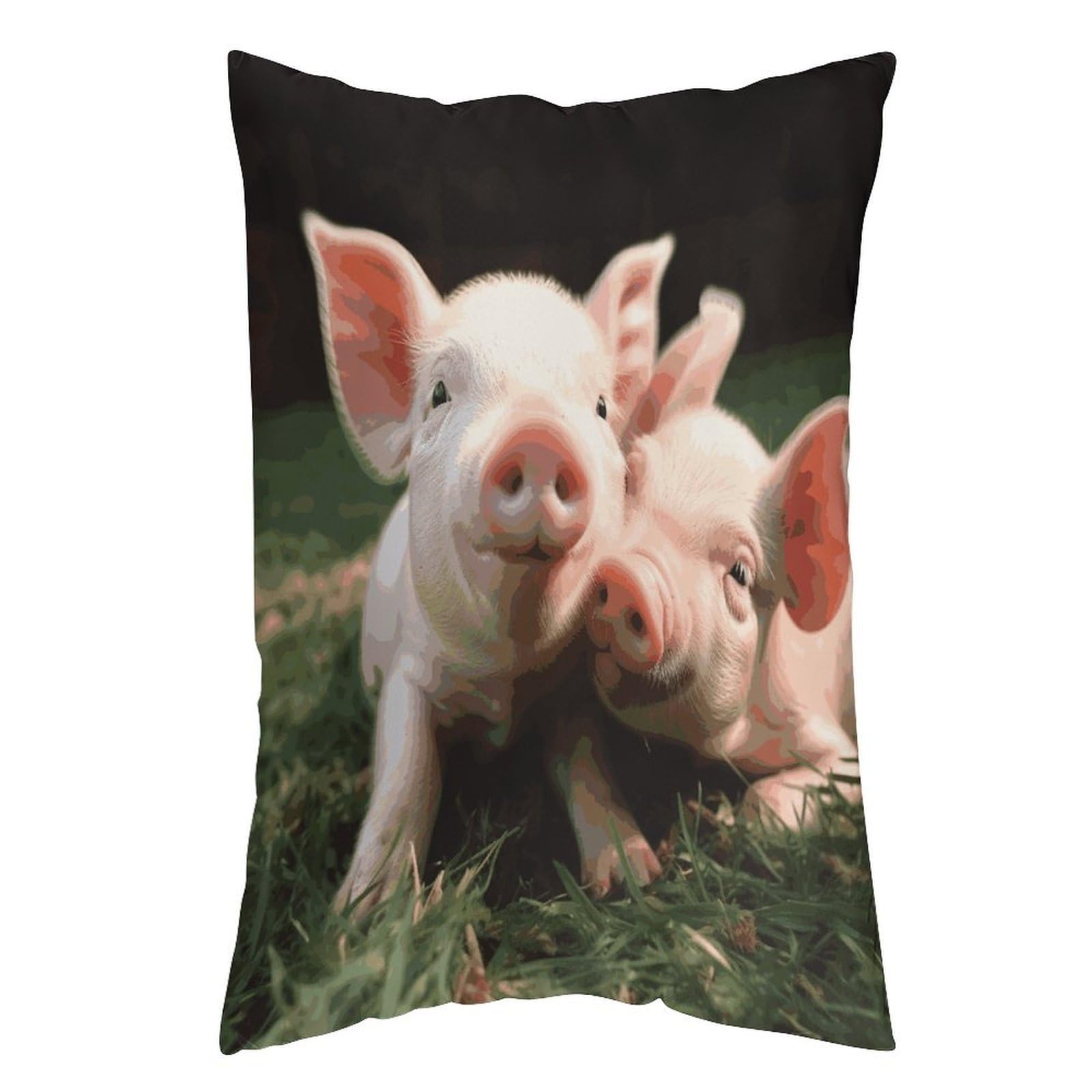 LDGSUPH Smiling Pillow Cases Soft Pillowcase with Invisible Zipper Wrinkle Resistant Pillow Covers Breathable Removable Pillow Protector for Bed Sofa Car 16 "x24