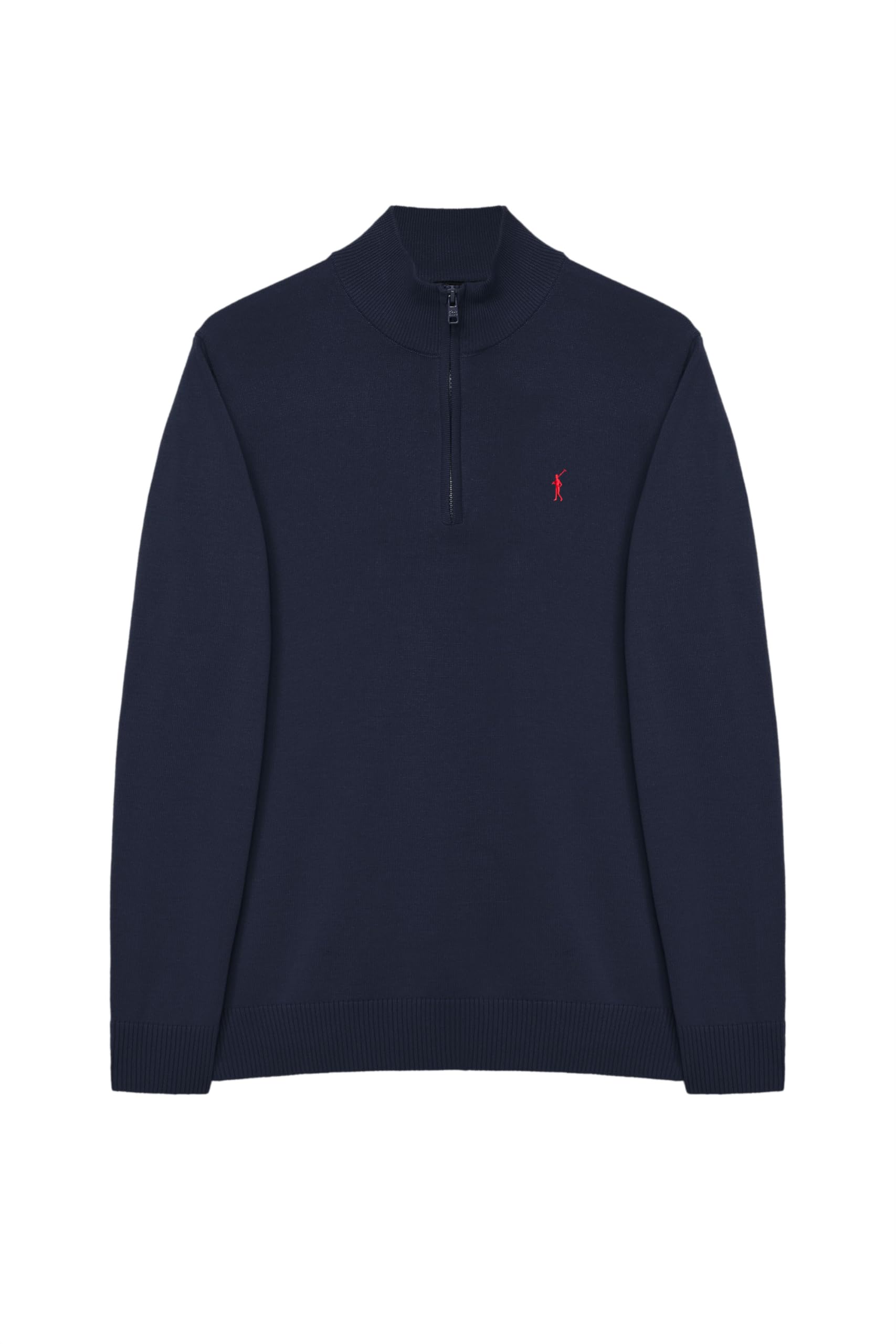 Polo Club Maglione Uomo Maniche Lunghe Maglioni con Cerniera sul Collo Pullover 100% Cotone