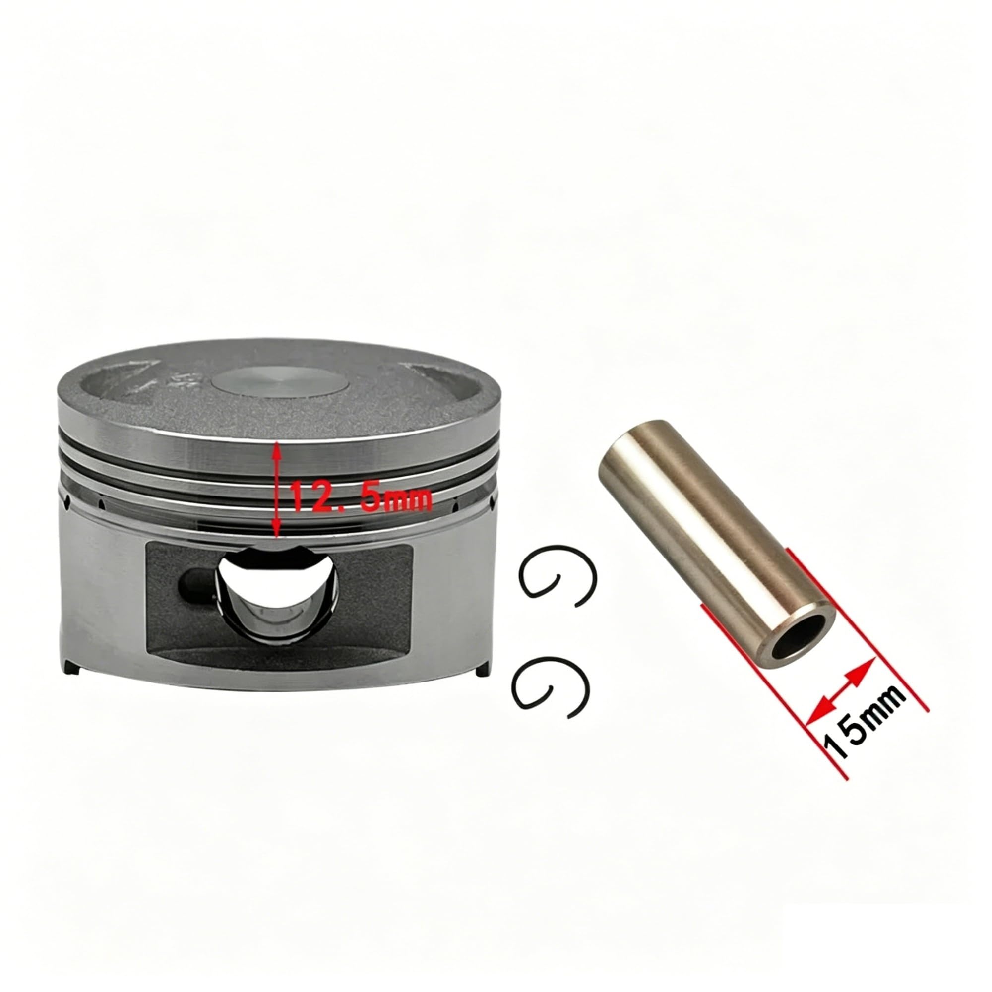 Kolben Für Roller ATV Für QUAD 152QMI 157QMJ 1P57QMJ GY6 125 150 ZU 175CC DS150 58,5mm Big Bore Zylinder Kolben Ring Set Zylinder