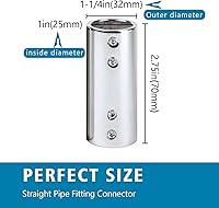 Vista 2 de Conectores rectos de 2 vías, 2 conectores de tubo de acero inoxidable fundido 316, conector de pezones resistentes, pieza de repuesto para proyectos