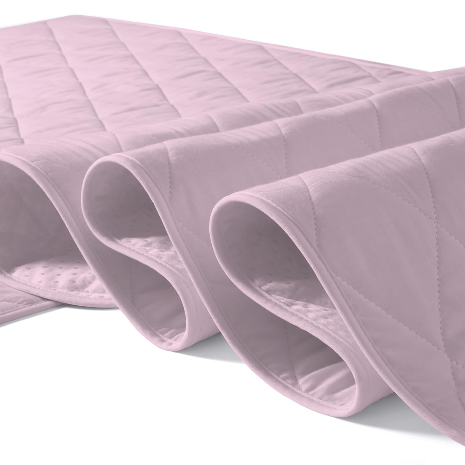 Almohadilla impermeable de GuardedSleep | Sábana húmeda lavable de alta calidad para adultos o niños con incontinencia | Adecuado para camas dobles e individuales | Antideslizante (2, rosa)