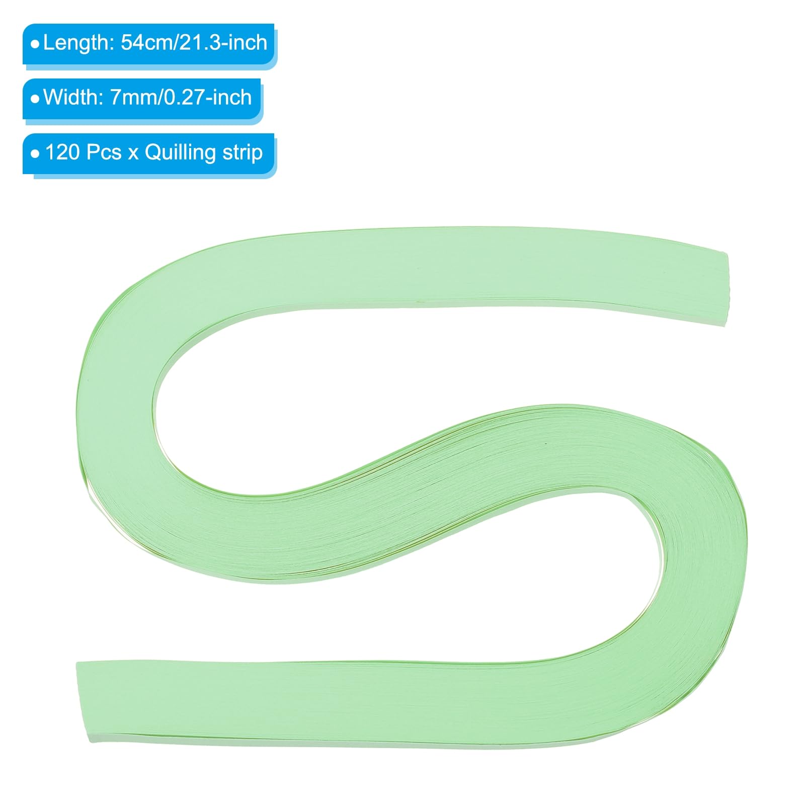 PATIKIL Quilling Strips Paper 120pcs 9/32"(7mm) 54cm Origami Paper Quilling Strip for Art DIY Hand Craft Christmas Light Green - Image 2