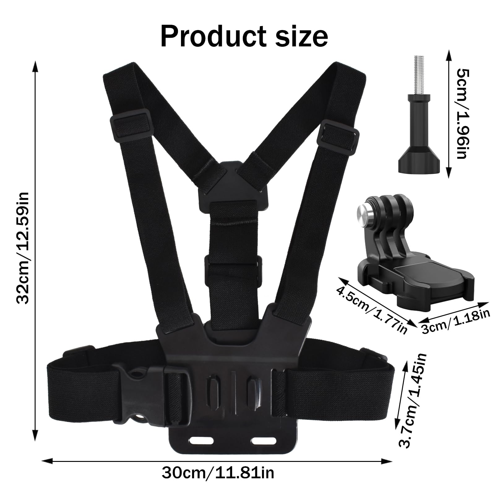 Cinturón de Pecho Universal para Teléfono con Cámara, Correa de Pecho Universal para Teléfono Móvil, Arneses para cámaras de acción, compatibles con GoPro y Todas Las cámaras de acción