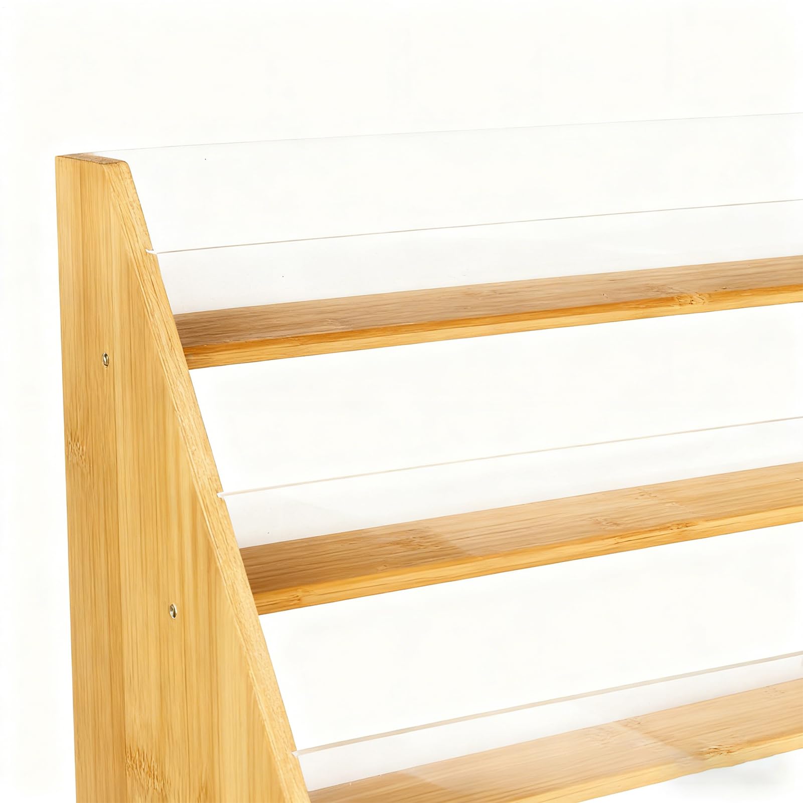 Karten Ausstellungsständer 4-stufiger Aufbewahrungsorganizer aus Holz und | Sammelkarten Präsentationsständer für Zuhause Hochzeitsfeier Handelsmesse Einzelhandelsgeschäft Handwerksmesse