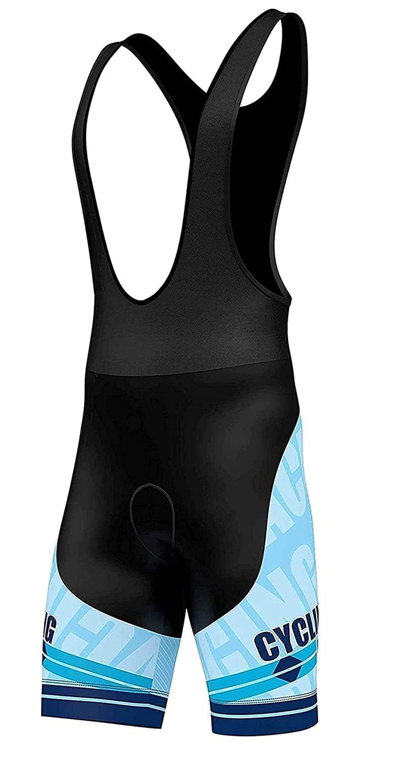 FDX Bib Shorts Herren Kurz 3D Gel Polster mit Mesh Träger | Silikon Beinabschlüsse Atmungsaktives Material Ergonomische Passform für Rennrad MTB Gravel Touren und Training