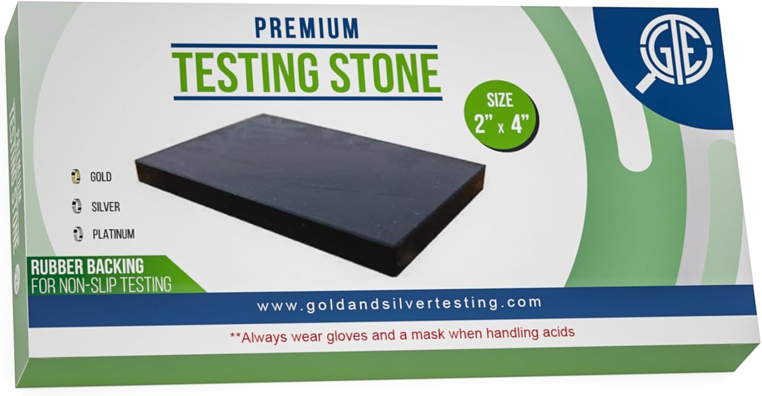 Set of 4 Gold Silver Platinum Jewelry Tester Scratch Streak Stones to use with Acid Test Kits 10K 14K 18K 22K 24K Minerals Precious Metals Detector