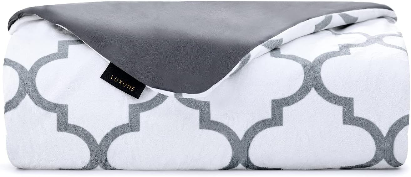 LUXOME Premium Adult Weighted Blanket Includes Removable