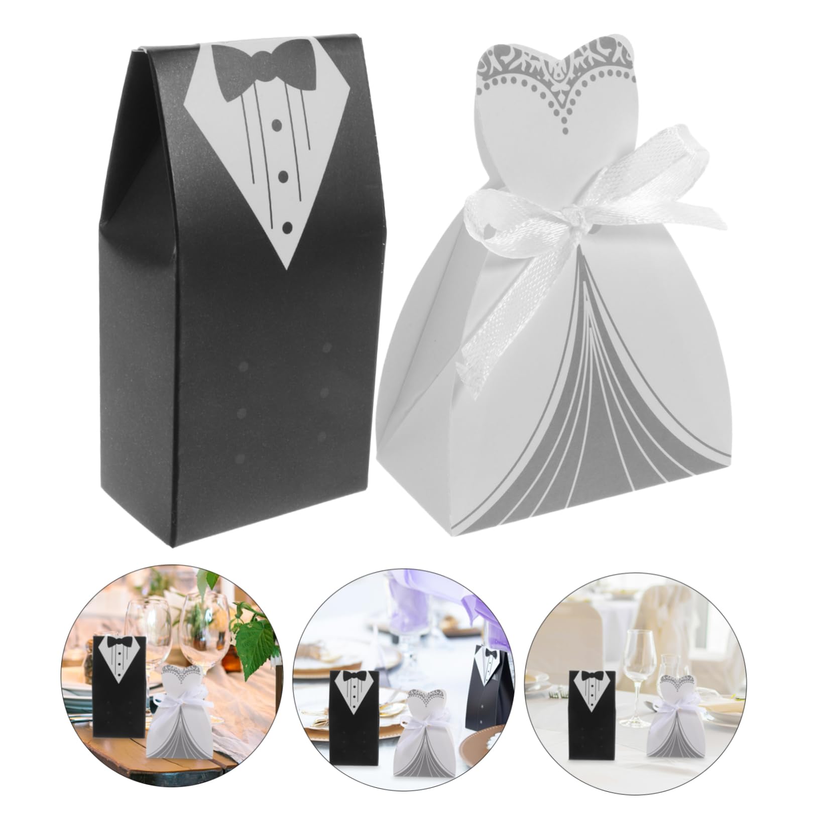 Scatola Regalo Matrimonio Romantica in Cartone 100 Pezzi