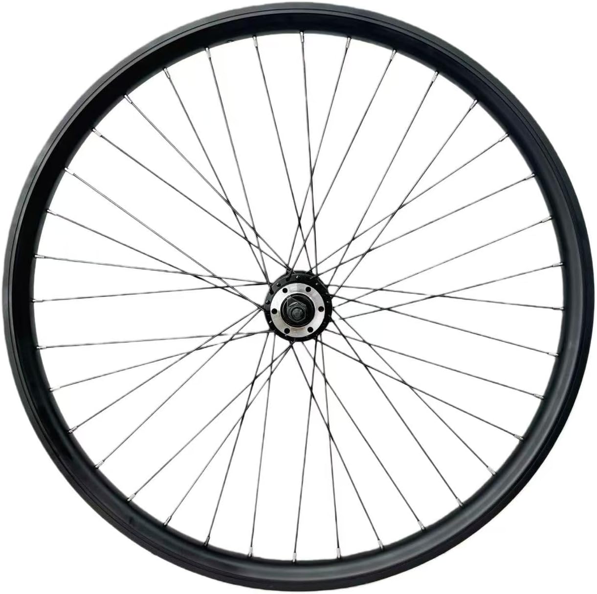26 Inch E-Bike Front Wheel 36H Double Wall Aluminum Rim, 100mm Bolt-On Hub with 13G Spokes, Disc Brake Compatible, Fits 26x1.95/2.125 Tires for Mountain Road Bike Replacement