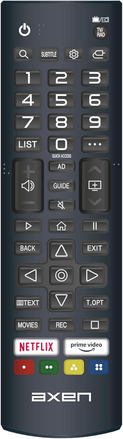 AXEN AX24LEDI262C Smart TV back view showing ports