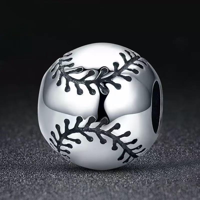 Miniatura 5 de Pulsera deportiva de 0.118 pulgadas (0.118 in) y collar de plata de ley 925, encanto deportivo deportivo para pulseras y brazaletes Pandora de moda