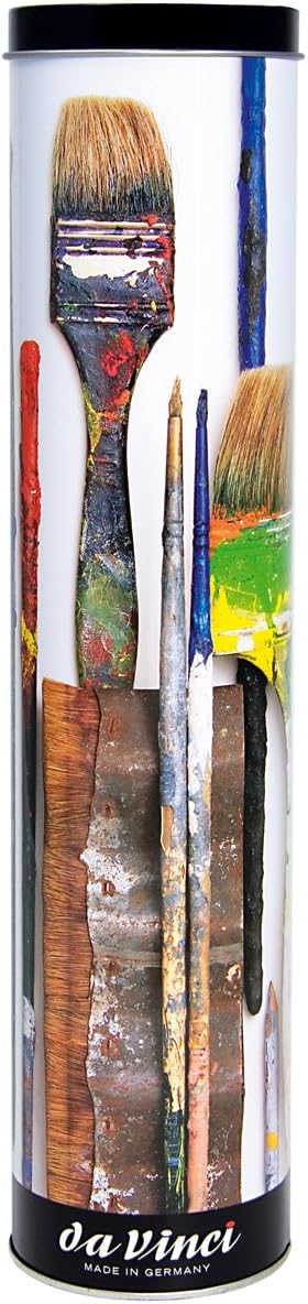 da Vinci Oil & Acrylic Series 5405 Top Acryl Paint Brush Set, Synthetic with Gift Can, Multiple Sizes, 10 Brushes (Series 7185 and 7785)