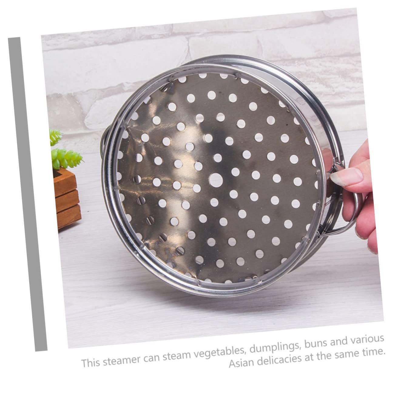 LIFKOME Vaporera Con Tapa Para Cocinar Al Vapor Vaporera Pequeña De Acero Inoxidable Para Pan Arroz