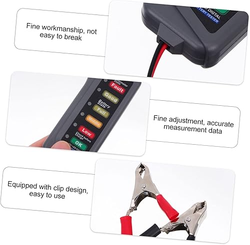 Miniatura 2 de 3pcs Automotriz Batería Probador Analizador de Batería Medidor de Coche Prueba Precisa Portátil