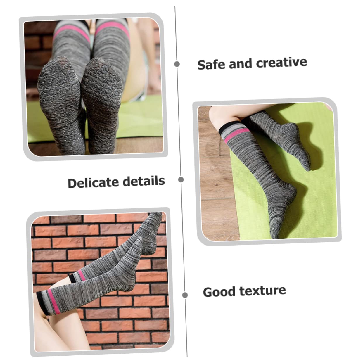 VANZACK Calcetines Antideslizantes Calcetines De Pantorrilla Calcetines De Calcetería Pilates Calcetines De De Pantorrilla Calcetines De Yoga Medias Mezclado