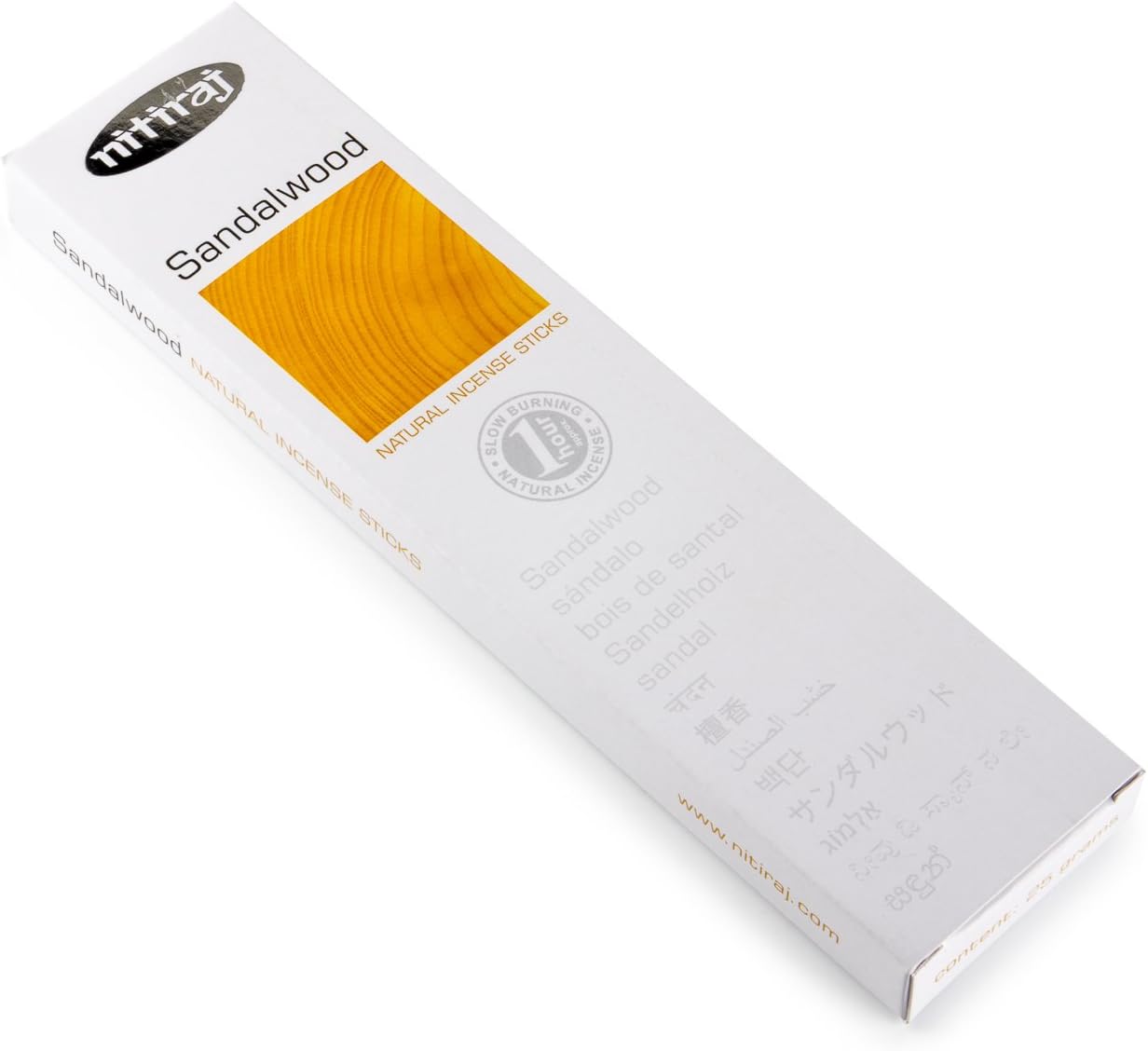 Nitiraj Platinum Sandalwood Masala Incense Sticks - 25g - Serenity - Relaxation - Soothing - Meditation - Mindfulness - Yoga - Feng Shui
