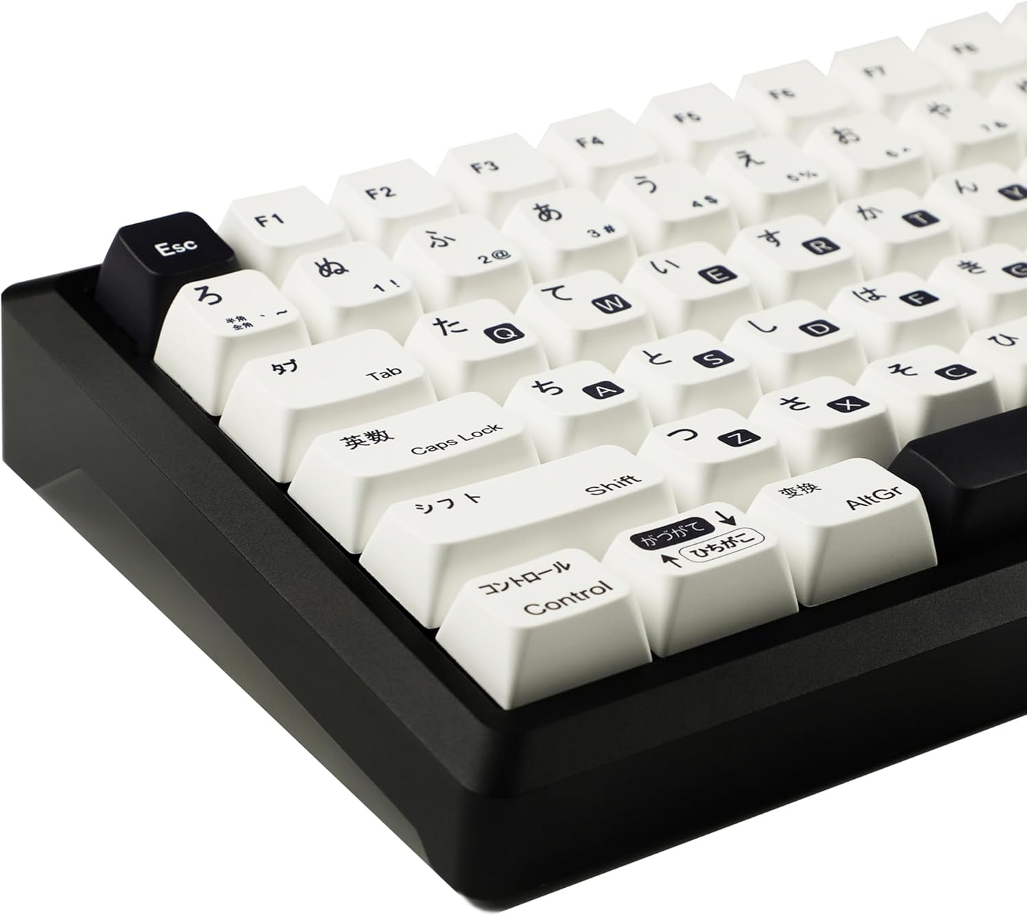 1.6mm Thickness Black White MDA Profile Dye Sub Japanese Keycaps PBT Keycap for TKL 61 64 68 75 87 96 104 GMMK MX Keyboard