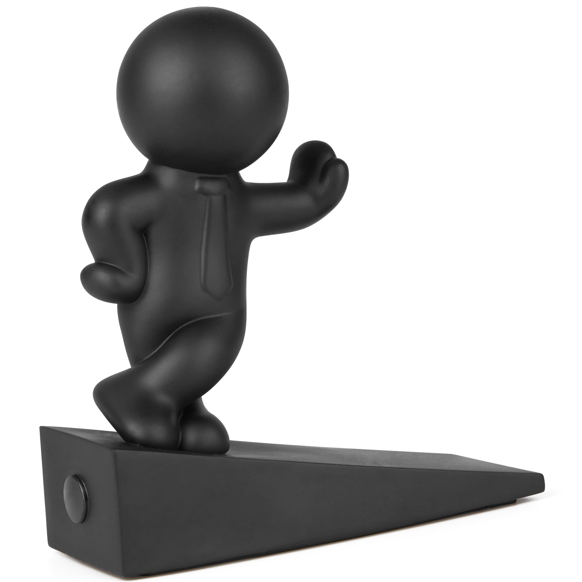 Cute Door Stop, Decorative and Sturdy, Well Designed Door Stopper, Effective to Hold Your Door Open, 1 Pack, Black (Patented)