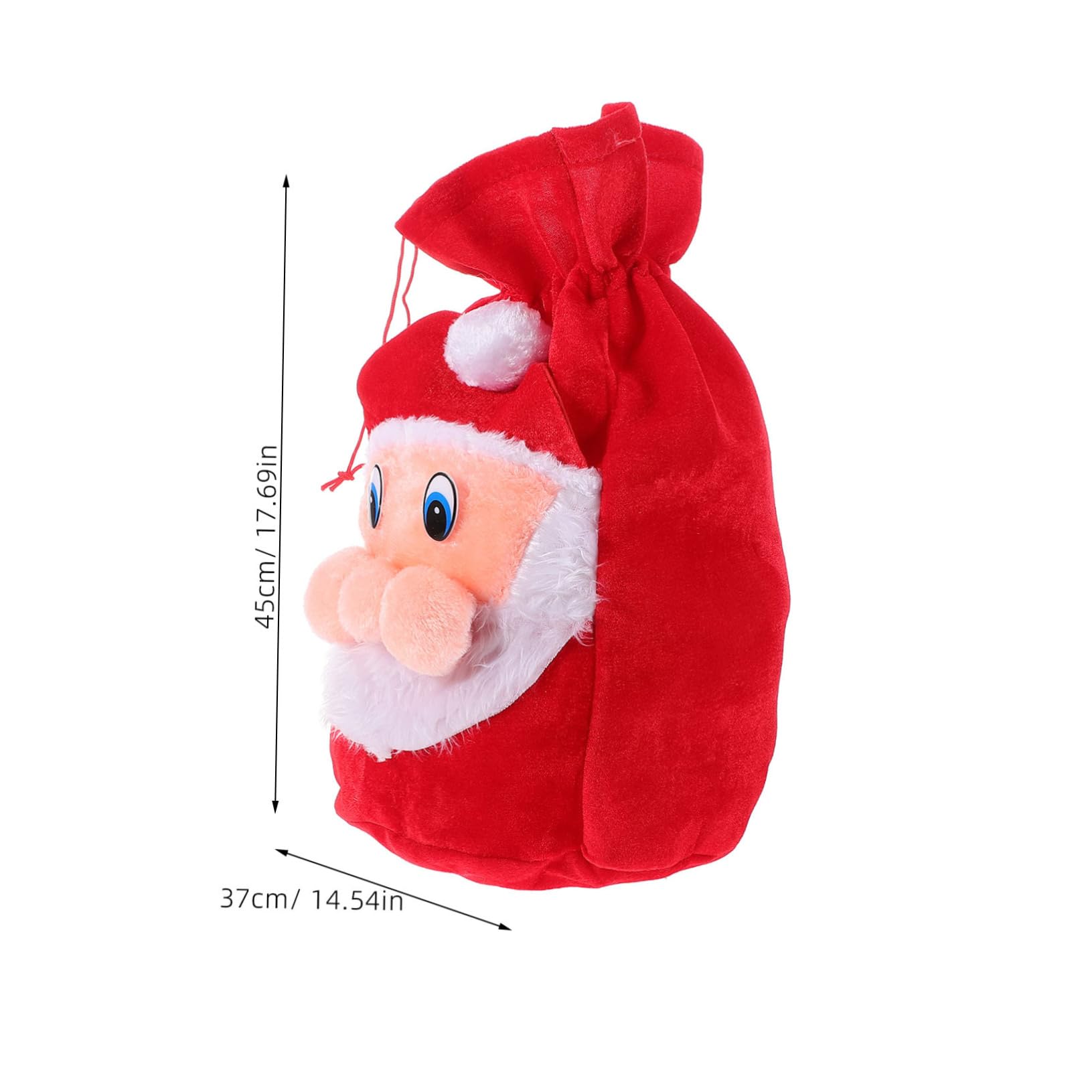 SOLUSTRE Bolsa De Santa Claus Cierre Para Navideños Accesorio De Disfraz De Papá Noel Para Dulces y Sorprendentes Sorpresas Navidad