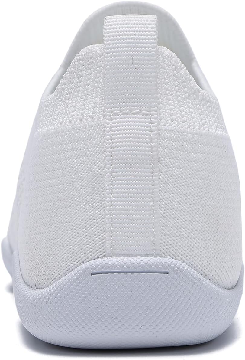 LANDHIKER White Cheer Shoes for Girls Cheerleading Shoes Youth Cheerleading Shoe Sports Tennis Training Athletic Flats Breathable Soft Comfortable Kids Cheer Sneaker Size - Image 3