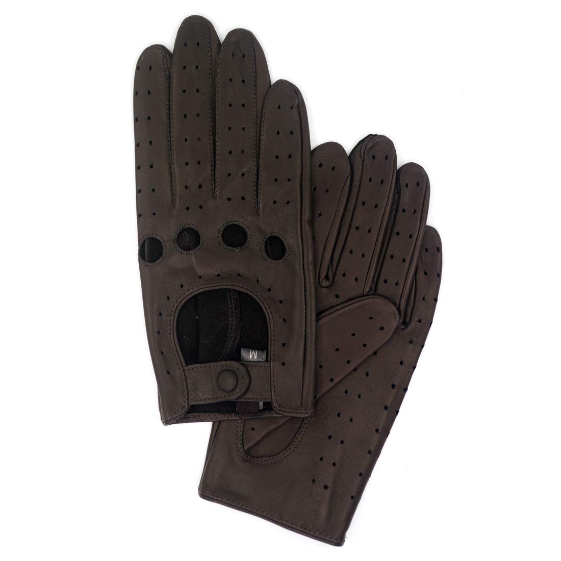 Harssidanzar Guanti da guida in pelle estivi da donna Guanti da guida in pelle di agnello GL009EUA