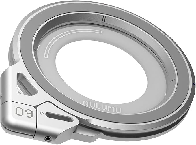 Aulumu G09 Magnetic Ring Grip | Omnidirectional Rotation | MagSafe Compatible | Aluminium Alloy Construction | Stable Dual-Sided Magnetic Attachment | Includes Handle Ring Phone Stand- Silver