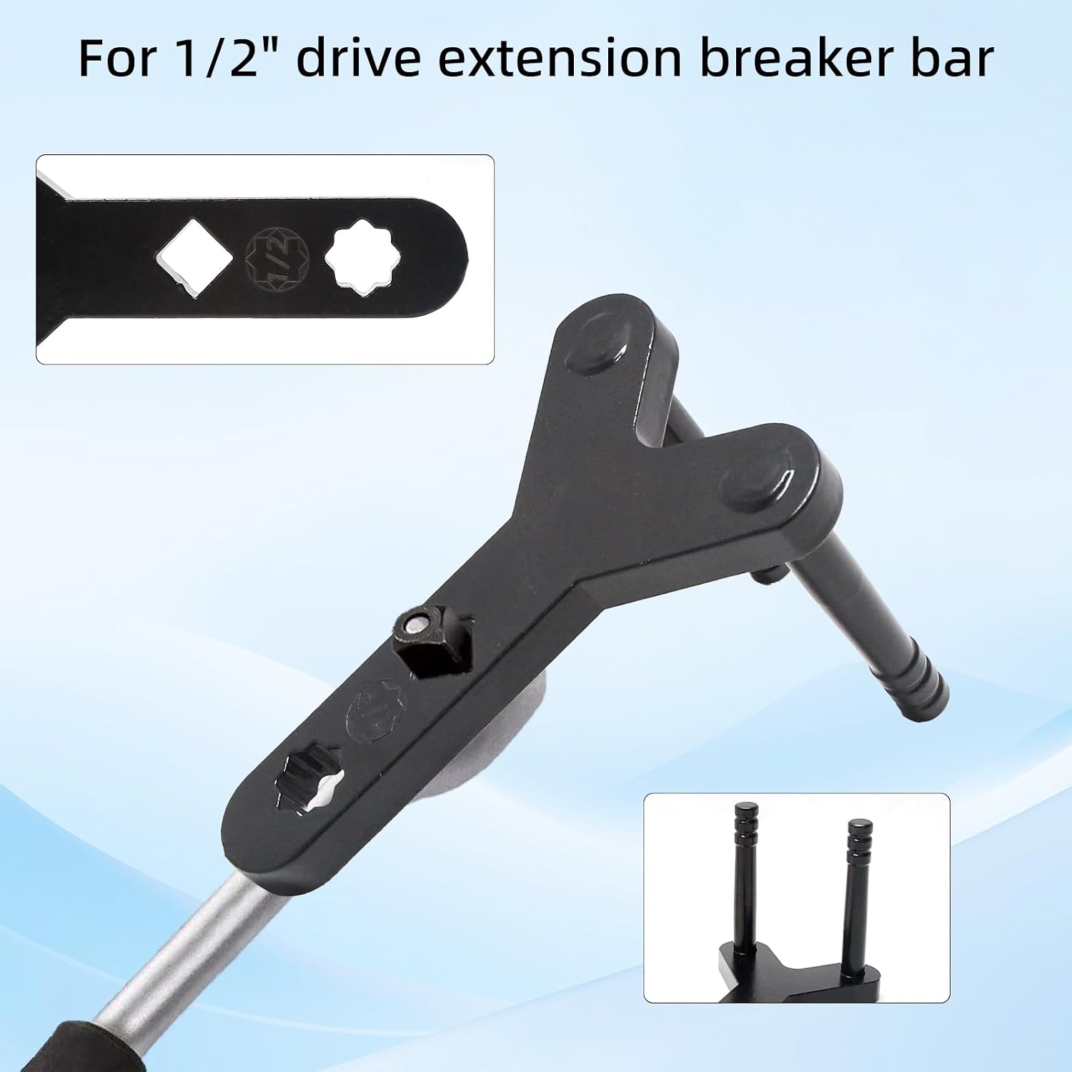 Lower Control Arm Prying Tool, Lower Ball Joint Pry, Specialty Suspension Bushing Removal Tool, Control arm Bushing Tool Compatible with 1/2" Drive Breaker Bar