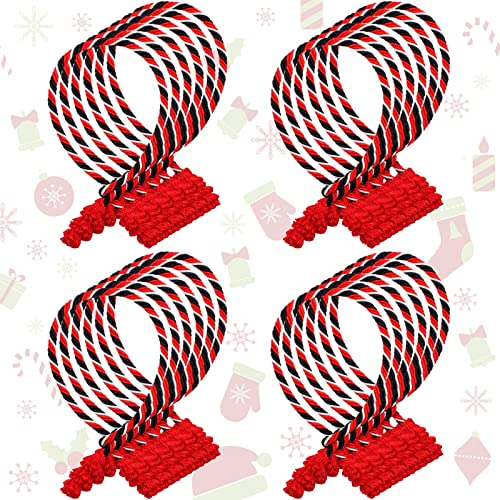 24 Stücke Weihnachten Dekorativ Twist Krawatten Girland Krawatten Rot Weiß und Schwarz Twist Krawatten 15,7 Zoll Wiederverwendbar und Flexible Twist Krawatten für Weihnachten Weihnachtsbaum Cover