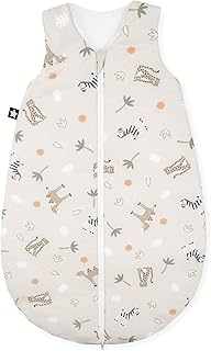 Julius Zöllner Sommerschlafsack Jersey, 0,5 TOG, waschbar bei 60°C, Made in Germany, OEKO TEX Standard 100, Savanne beige, Gr. 56/62