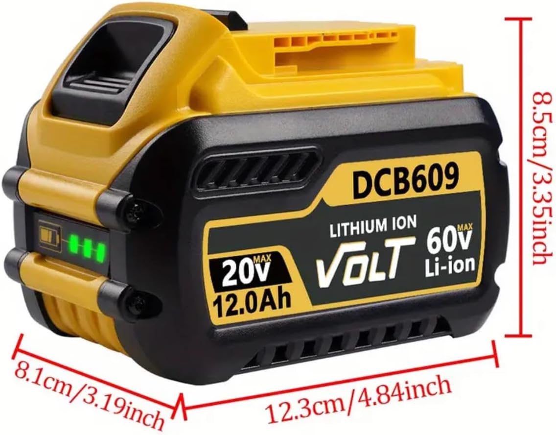 DCB609 for DEWALT Battery, Compatible with DeWalt 20V/60V 12000mahPower Tools