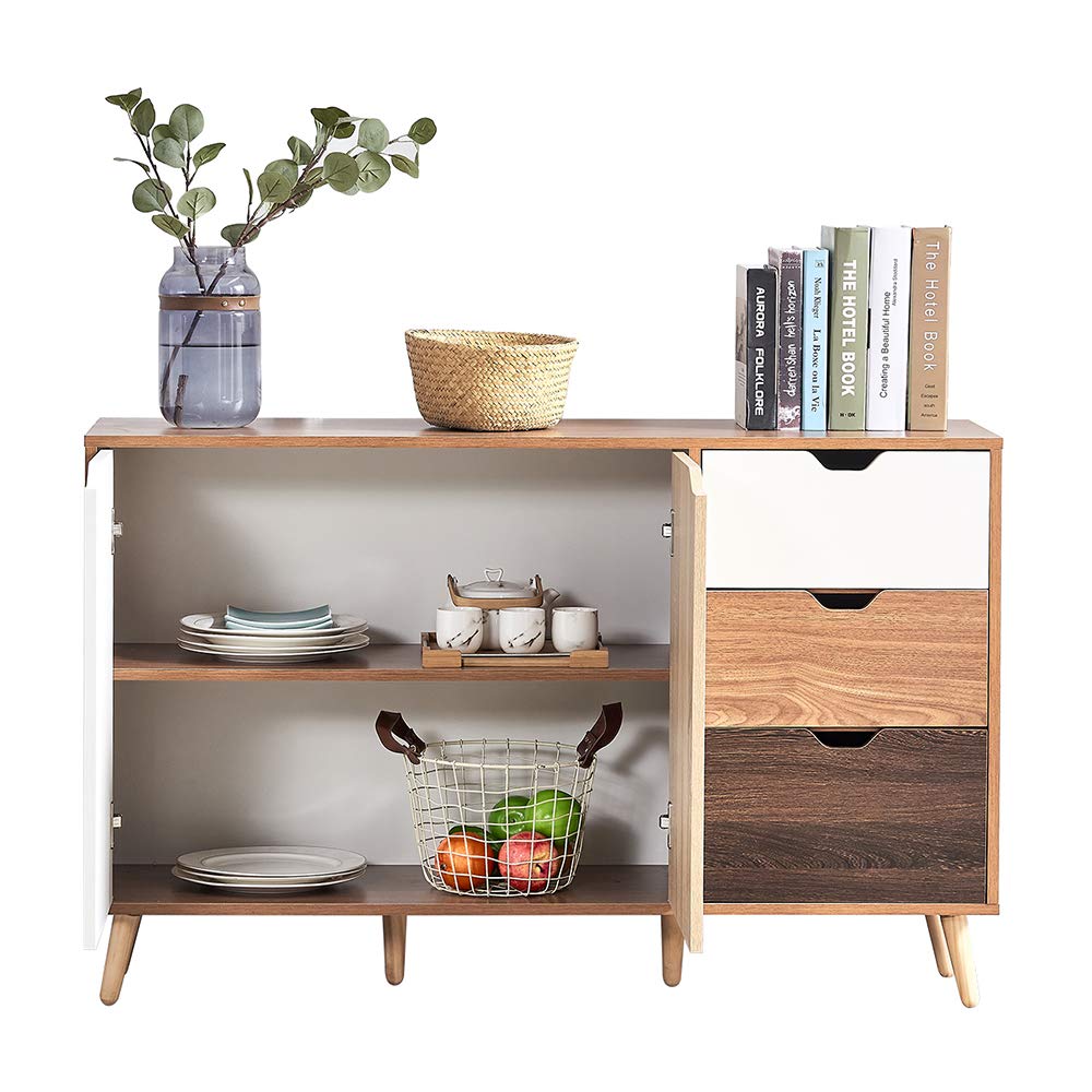 Huisen Furniture Multi Wood Storage with Drawers Large Kitchen