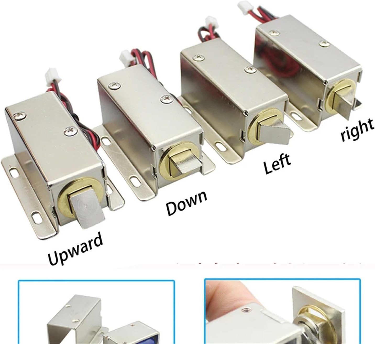 DC Small Access Control Bolt Lock DC12v 24v Cabinet Door Lock mini Electronic Lock Cabinet Lock(24V Lock and Buckle)