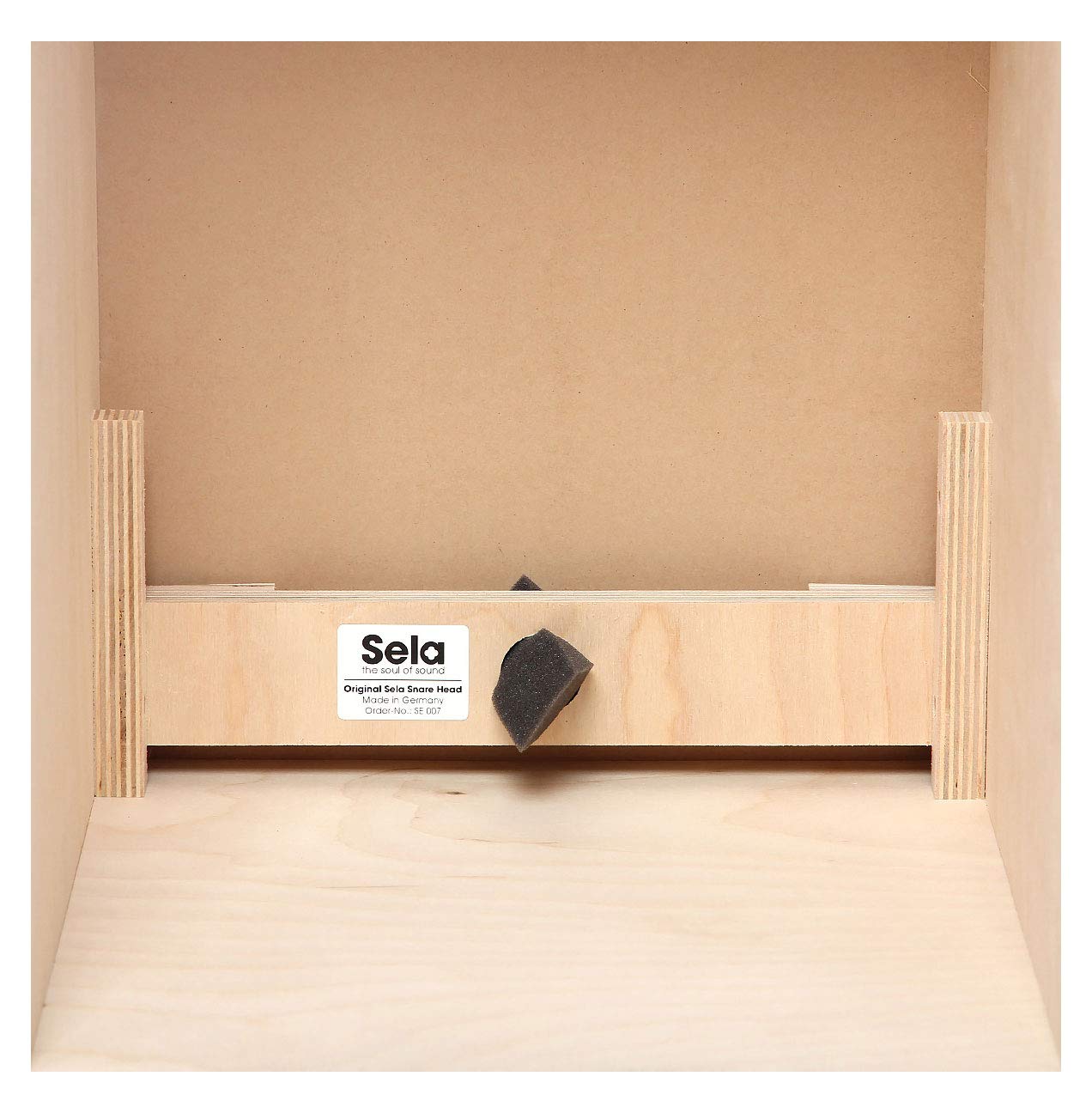 Sela SE 162 Primera Cajon Brown mit Sela Snare System, aufgebaut, für Einsteiger und Fortgeschrittene, Made in Germany