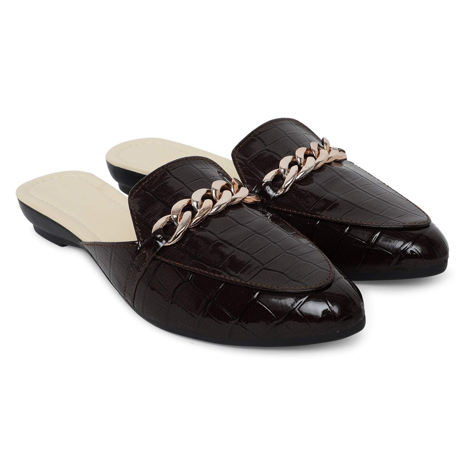 Alley Walk Womens Brown Leather Mule - 8 (B08H9MJ1D8) Amazon Price History, Amazon Price Tracker