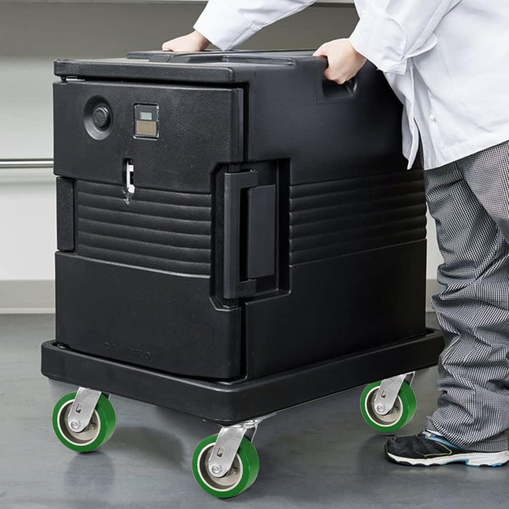 5x2 Heavy Duty Casters -Industrial Casters, Polyurethane on Aluminum Caster Wheel- with up to 1000LB Capacity - Widely use for,U-Boat Platform Trucks (1 Swivel)