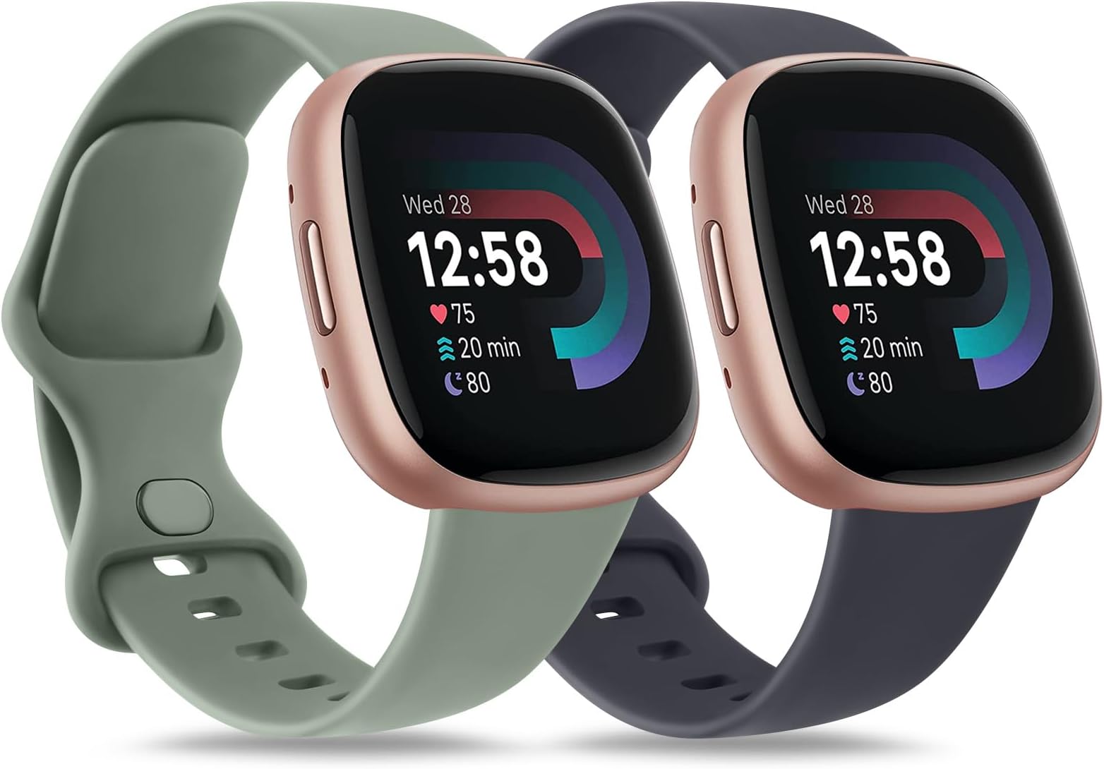 Straps for Fitbit Sense 2/Fitbit Sense/Fitbit Versa 4/Fitbit Versa 3 Straps for Women Men,Silicone Sport Classic Soft Replacement Straps Compatible with Fitbit Versa 3/Versa 4/Sense/Sense 2