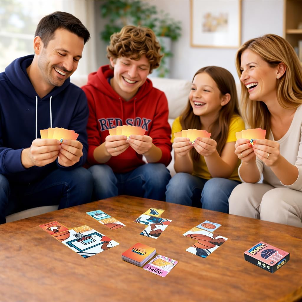 Card Game – Fast-Paced Puzzle & Strategy Basketball Game for Kids, Teens & Adults | 2–5 Players or Team Play | Ages 7+ | Youth Basketball to NBA-Inspired Sports Family Game Night Fun