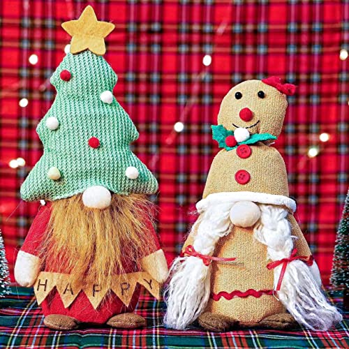 Christmas-Gnomes-Plush-Elf-Decoration2PCS-Handmade-Santa-Xmas-Tree-Gingerbread-Gnomes-for-Home-Office-Farmhouse-Table-Ornament-Tiered-Tray-Party-Decor Christmas Gnomes Plush Elf Decoration2PCS Handmade Santa Xmas Tree Gingerbread Gnomes for Home Office Farmhouse Table Ornament Tiered Tray Party Decor
