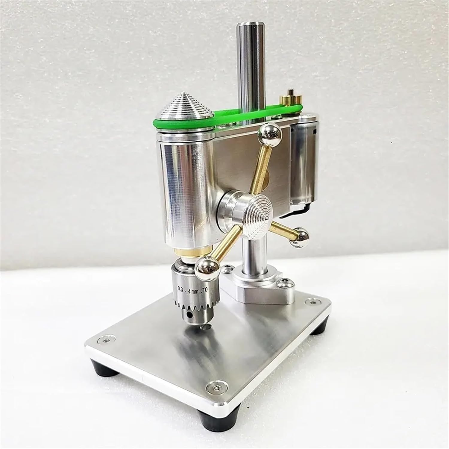 Mini taladradora compacta, perforadora giratoria de velocidad ajustable con portabrocas de 0,3-4 mm, herramienta de banco de precisión for proyectos de bricolaje de reparación de relojes