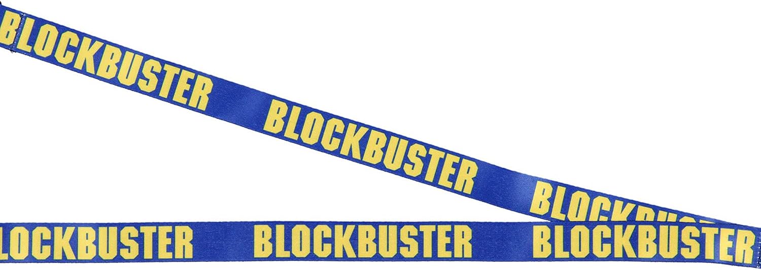 Blockbuster Video Membership Card ID Badge Holder Lanyard and Rubber Charm Pendant - Image 2